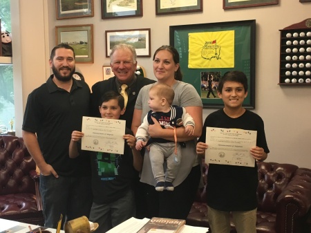 Son Brian and Wife & Judge - adopted 2 boys