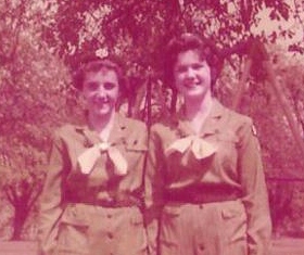 Gail and Me as Girl Scouts in the '50's