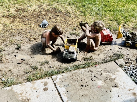 Playing in the mud