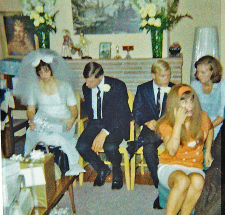 wedding night Joan, Dick & Jim sept. 5th 1967