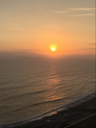 Sunset from our home in Lima, Peru - 2017