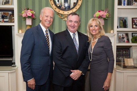 Cocktail party with Joe and Jill Biden. 