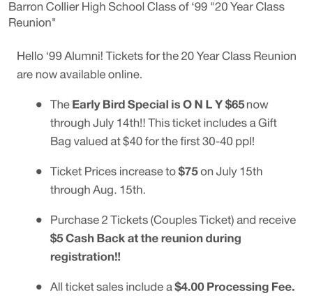 Samoura Gillings' album, Barron G. Collier High School Reunion
