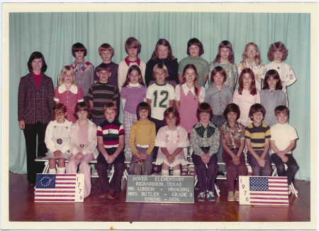 Mrs. Butler's 3rd Grade Class, 1975-76