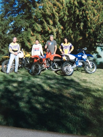 Friends riding at the track at Beaver Lake2000