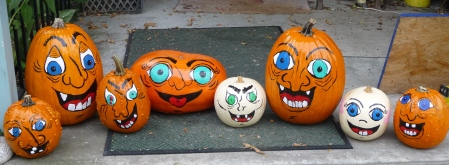 Therese Kobel's album, Pumpkin painting over the years