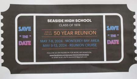 Seaside High School class of 74-50 year Reunion