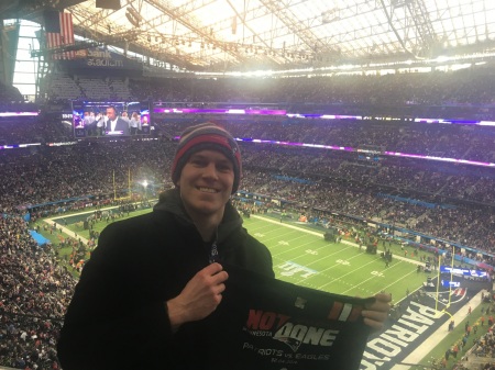 Son Brett at Patriot Super Bowl in Minneapolis