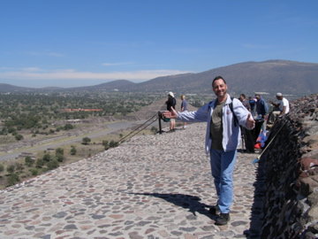 On top of Aztec Pyramid of the Sun