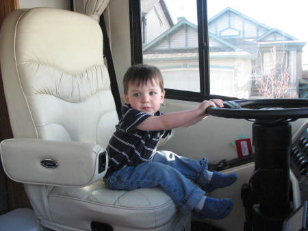 Grandson Evan in the Pilot'sSeat