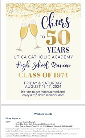 Utica Catholic Academy Reunion