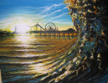 One of my paintings of Santa Monica Pier.