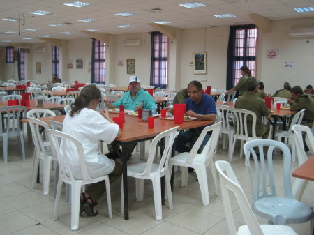 Eating lunch with the soldiers in Israel