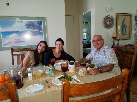 Indoor picnic on a very hot day!