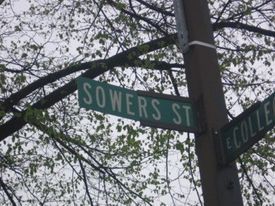 Sowers Street Sign