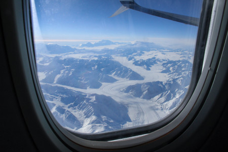 Flying over British Columbia