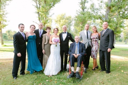Dad, us and our 6 kids and Jon's bride