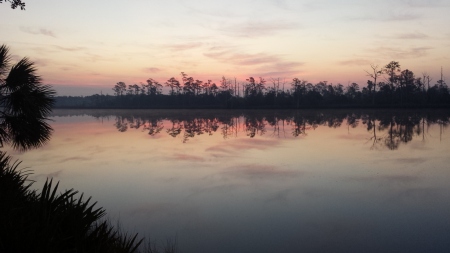 Sunrise camping at Ochlockonee State Park