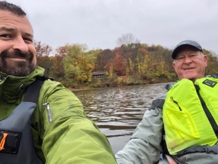 Kayaking North Park Lake with my son