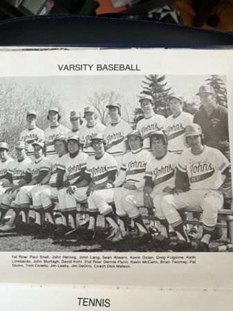 St Johns Varsity team 1975