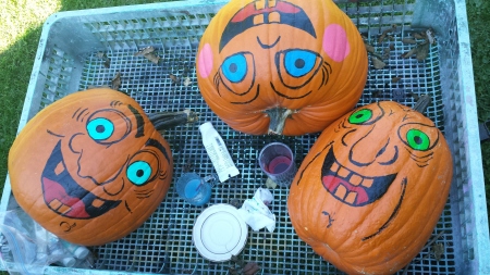 Therese Kobel's album, Pumpkin painting over the years