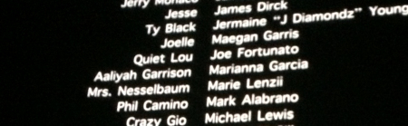 Finally, my name up on the big screen lol.