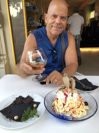 Pescara, Italy with Spaghetti ice cream 