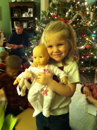 Norah got Bitty Baby for Christmas.