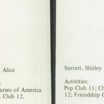 Shirley Curtis' Classmates profile album