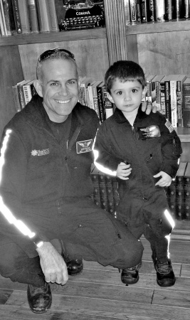 Son Christian with Becks, future pilot!