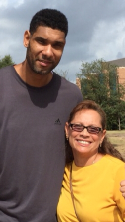 Tim Duncan and  little me 👍