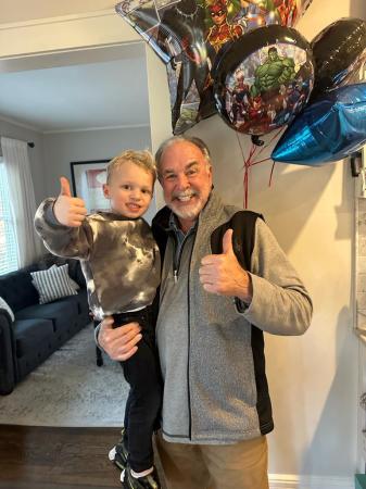 Grandson Luke celebrating turning 4