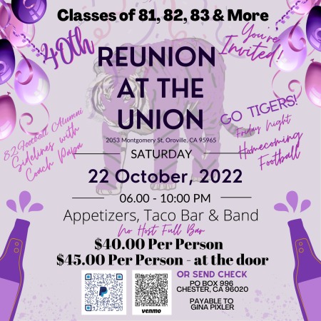 Oroville High School 40th Reunion