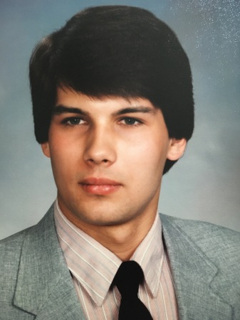 October 1981 high school Yearbook photo at 17 