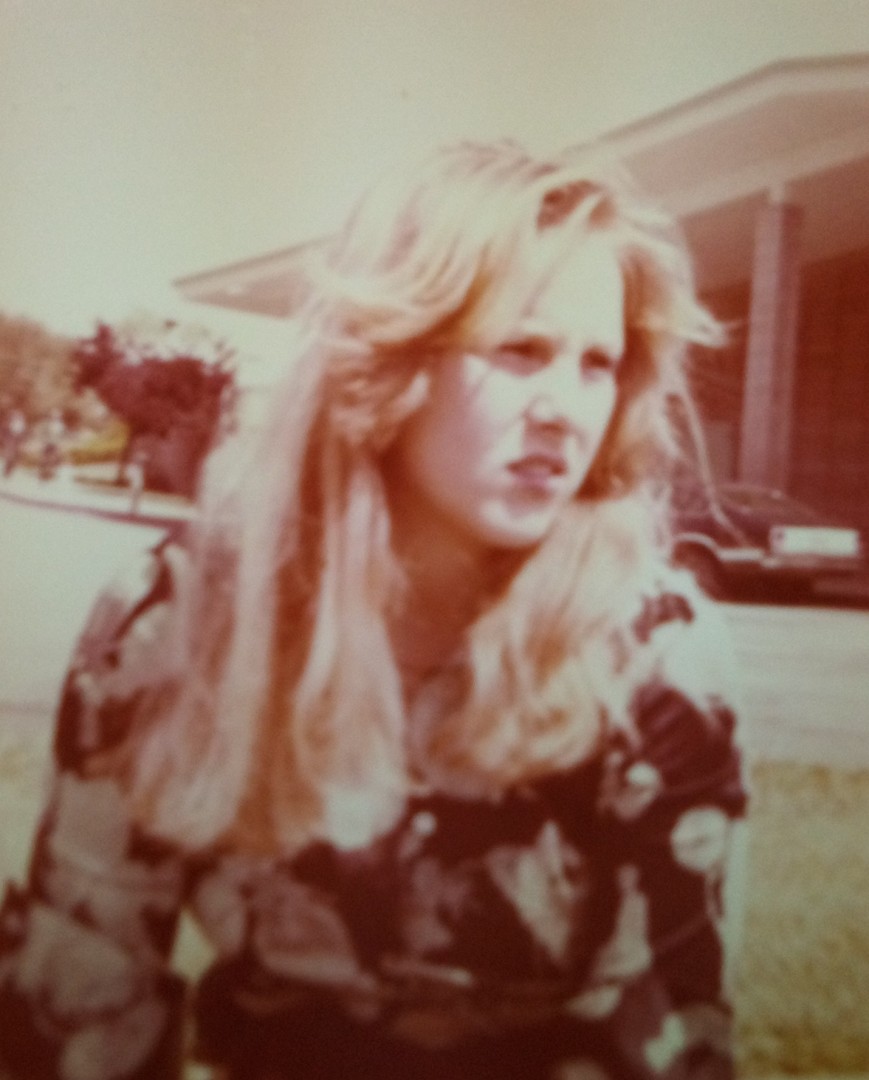 Becky in front of SCHS 1975