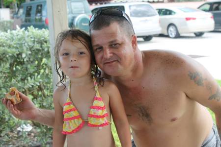 My oldest son and granddaughter
