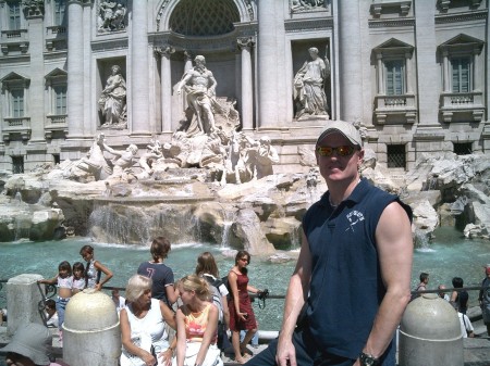At Trevi Fountain in Rome, Italy