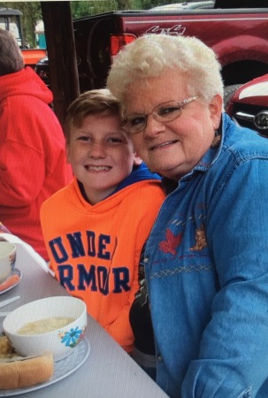 Grandson Quinton at the campground .