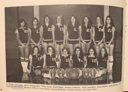 Los Fresnos HS Girls JV Basketball 1976-1977