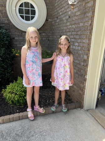 June. 2022 Katie age 9 & Ellie age 6