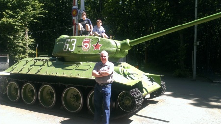 My boys and a T-34 tank.
