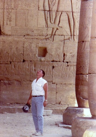 Hutchins at Thebes Temple in Egypt - 1990