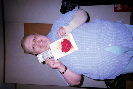 BOLD HEADED ME. LOL WITH A V-DAY CARD TO MAIL ALEXIA MY GRANDCHILD IN OK.