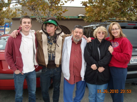 Ethan & Tony, Mom, Dad and Jojo -my two oldest