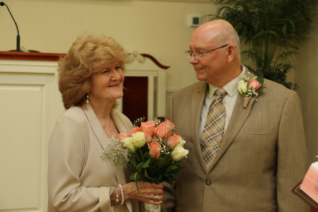 Debbie and I exchanging our vows.