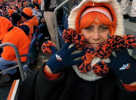 At the Broncos game - 2014