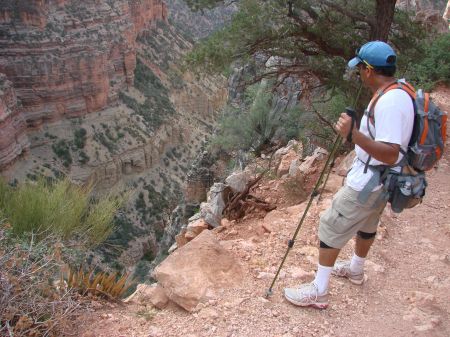 Ramesh on the Edge in the Grand Canyon.