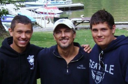 Scott Cave with sons