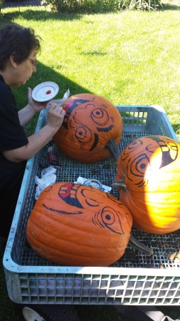Therese Kobel's album, Pumpkin painting over the years