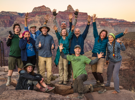 Terrific crew on Grand Canyon Rim to Rim  hike